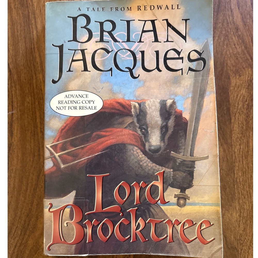 Brian Jacques Lord Brocktree‎ Redwall Advance Reading Copy ARC Paperback 2000